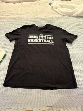 Adidas Golden State Prep Basketball Graphic T-Shirt Black Size L (45)